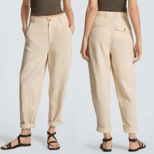 EVERLANE The Chino In Buttersoft Parchment Tencel Neutral Comfort Size 8
